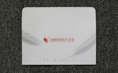 金鹰医美西式信封印刷、双面印刷信封定制